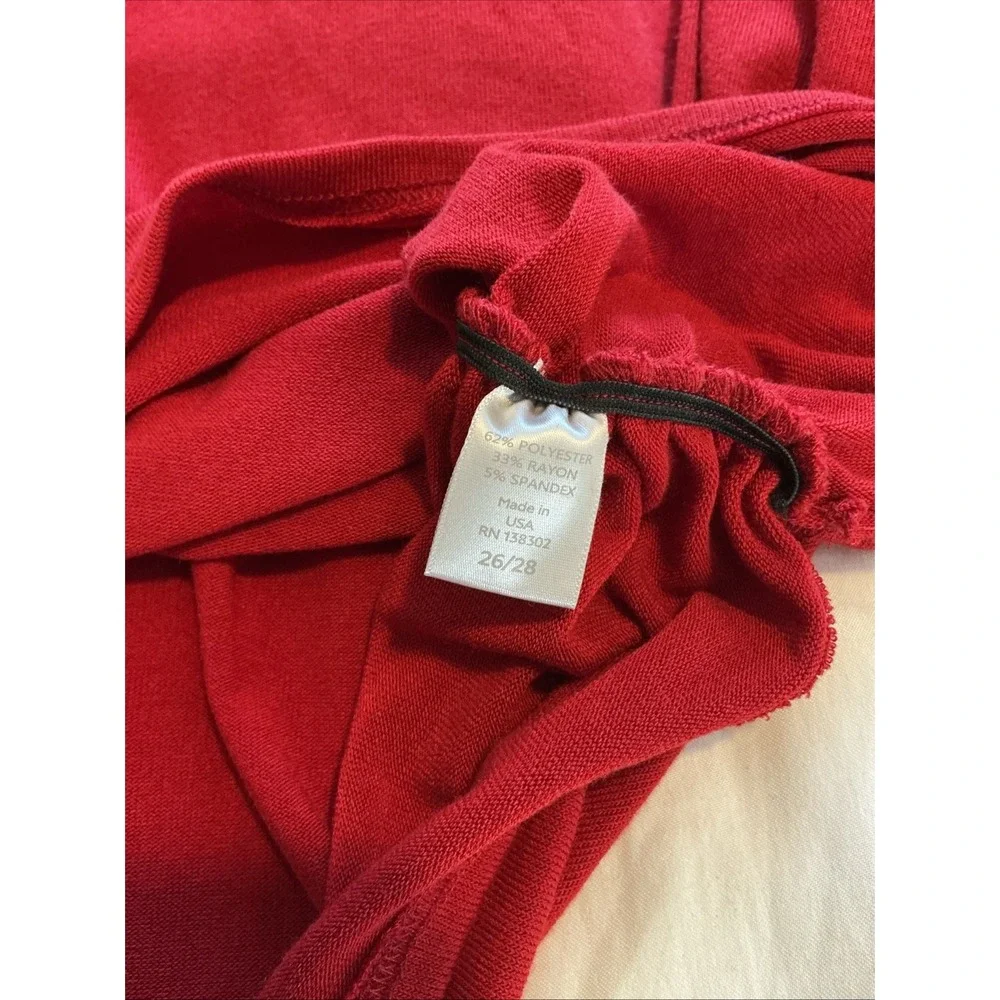 NEW! Avenue 3X 26/28 Casual Career‎ 3/4 Sleeves Solid Red Sweater Top